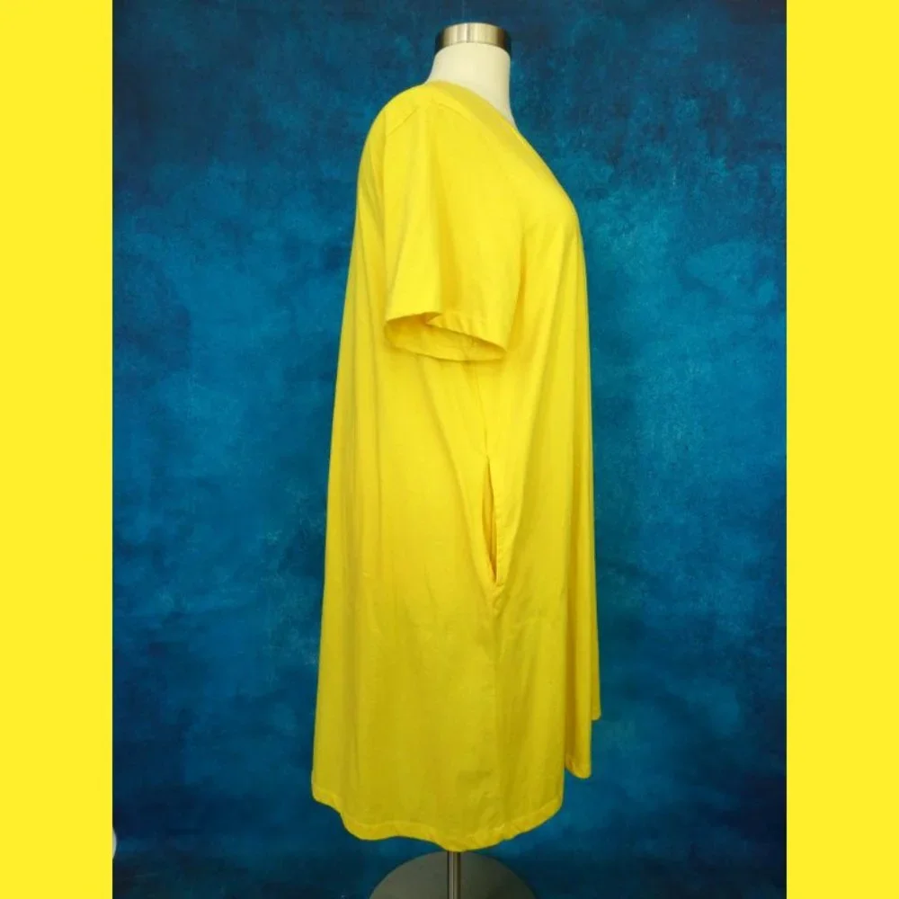 Woman Within Yellow Tee Dress 2X